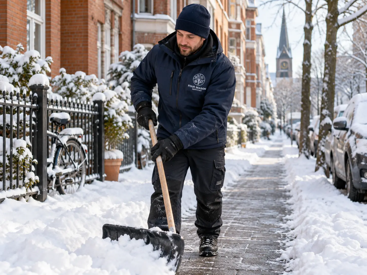 Wie breit muss ein Gehweg beim Winterdienst in Hamburg geräumt werden?